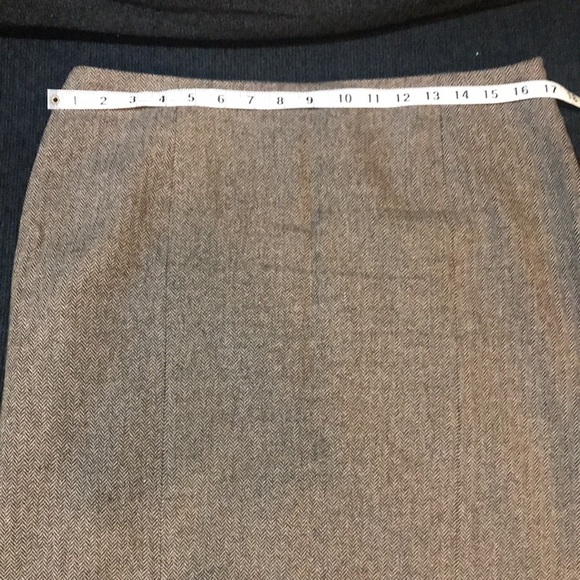 Worthington Brown Tweed Wool Blend Skirt Suit Pleated Hem Side Zip Lined-12 - Picture 10 of 16